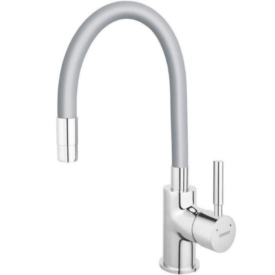 Obrazek Bateria zlewozmywakowa elastyczna szara Zumba 