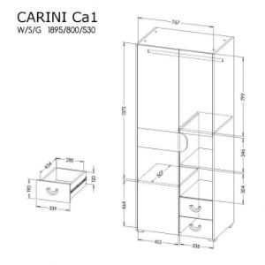Obrazek Szafa Carini CA 1
