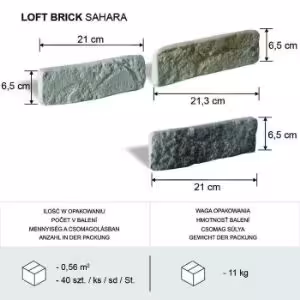 Obrazek Kamień Betonowy Loft Brick Sahara