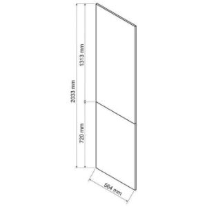Obrazek  Panel Boczny Irma 720 + 1313 Biały Groszek Mat 