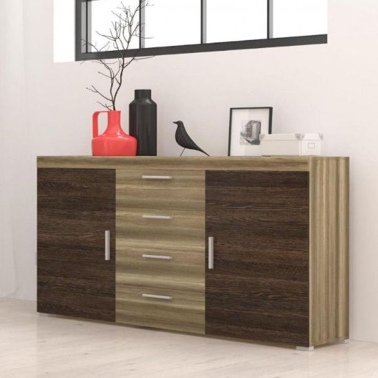 Obrazek Komoda Tom 2D4S Country szary/arusha wenge