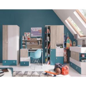 Obrazek Szafka RTV Planet PL10 biały/dąb/morski