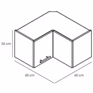 Obrazek Szafka kuchenna Denis wrn36 pl biały satyna mat/biały 