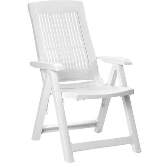 Obrazek Krzesło ogrodowe plastikowe Tampa białe