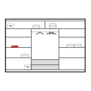 Obrazek Szafa Vista 250 czarny mat