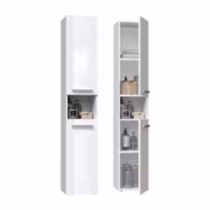 Obrazek Słupek łazienkowy Luiza biały połysk