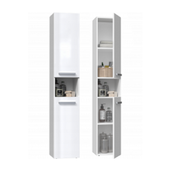 Obrazek Słupek łazienkowy Luiza biały połysk