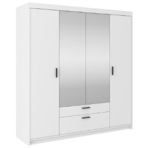 Obrazek Szafa Elena 4D Biały Z Lustrem