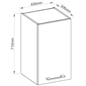 Obrazek Szafka kuchenna Vigo biały HG 40g-72 1f
