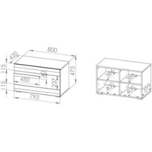 Obrazek Garderoba Blanco I Sosna Śnieżna/New Grey