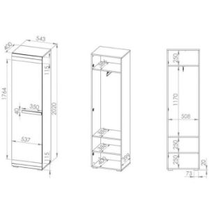 Obrazek Garderoba Blanco I Sosna Śnieżna/New Grey