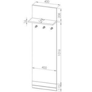 Obrazek Garderoba Blanco I Sosna Śnieżna/New Grey