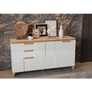 Obrazek Komoda Brio K23 pacific walnut/crystal white