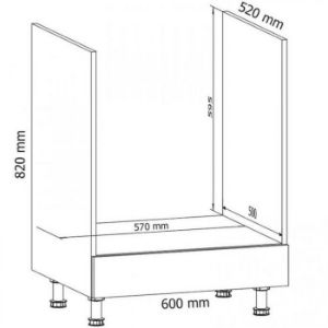 Obrazek Szafka kuchenna Gardena D60ZK grey