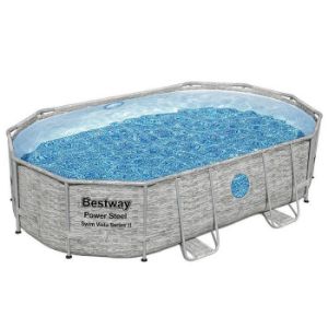 Obrazek Basen stelażowy owalny 4,88x3,05x1,07 m kamień 56946