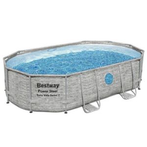 Obrazek Basen stelażowy owalny 4,88x3,05x1,07 m kamień 56946