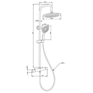 Obrazek Kolumna termostatyczna Musta czarna