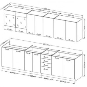 Obrazek Kuchnia Eko White mat 260 bez blatu
