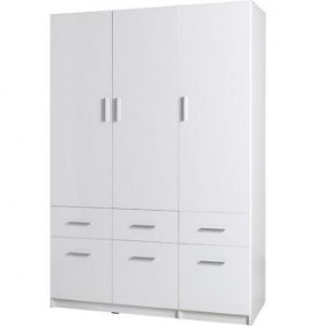 Obrazek Szafa Snow 04 136 cm biały połysk/biały alpejski