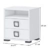 Obrazek Szafka nocna Kiki NS2-BE/KI-15 white/white 