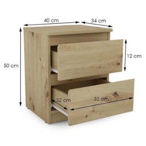 Obrazek Szafka nocna Hugo 2 szuflady 638966