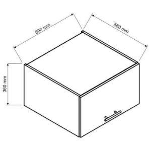 Obrazek Szafka kuchenna Kate w60okgr/560 czarny groszek
