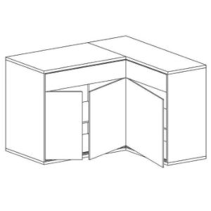 Obrazek Komoda Narożna Deska M15 Mediolan Natural Hikora