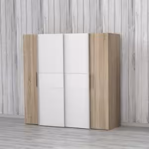 Obrazek Szafa Kalixtus 200 4D dąb sonoma/biały 