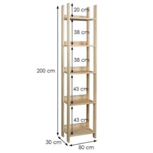 Obrazek Regał ażurowy 80 sosna lakier