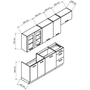 Obrazek Kuchnia Natalia 180/240 Szary Mat BB