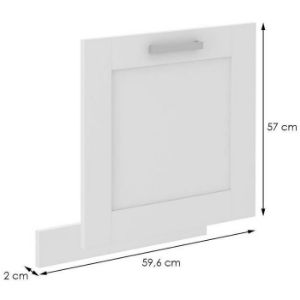 Obrazek Front kuchenny LUNA biały mat/biały front zm 570x596