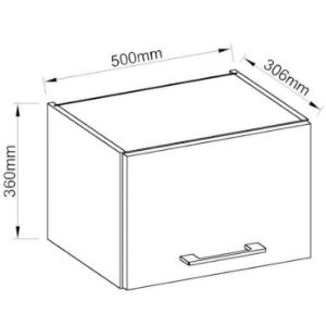 Obrazek Szafka kuchenna VIGO grafit mat 50GU-36 1F