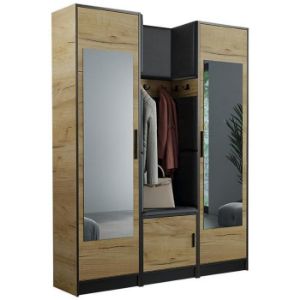 Obrazek Garderoba Roj 12 craft + Madryt 1100 ekoskóra czarna