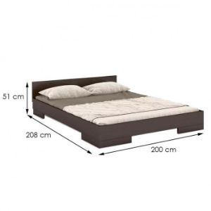 Obrazek Łóżko drewniane bukowe Skandica Spectrum niskie 200x200 palisander