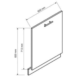 Obrazek Front zmywarki Oscar 60PZ antracyt połysk