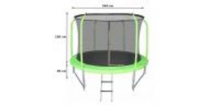 Obrazek Trampolina Comfort z drabinką 244cm zielona