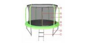 Obrazek Trampolina Comfort z drabinką 244cm zielona