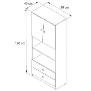 Obrazek Regał Nero 04 80 – Biały Mat