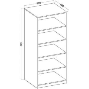 Obrazek Regał Wysoki Malta Dąb Artisan Typ 110