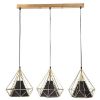 Obrazek Lampa wisząca Hira 3 gold+black 3xE27 318565 LW3