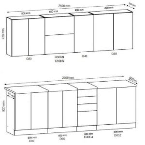 Obrazek Kuchnia Gardena Grey 260 lakierowana