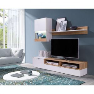 Obrazek Meblościanka ROCO biały/dąb złoty