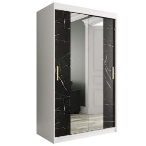 Obrazek Szafa Marmur T1 120 Biały/Marmur Czarny