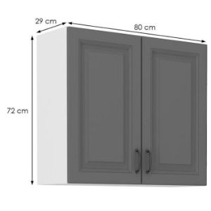 Obrazek Szafka kuchenna Stilo dustgrey/biały 80g/72 2f