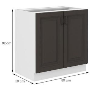 Obrazek Szafka kuchenna STILO grafit mat/biały 80d 2f bb