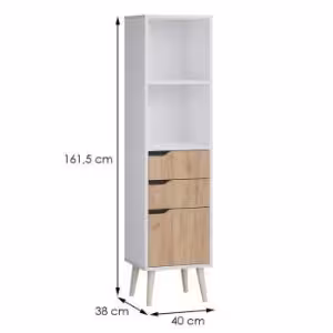 Obrazek Regał Agnar 2s1d D.Craft Złoty+Biały 