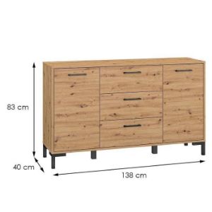 Obrazek  Komoda Nevio 12 Dąb Artisan 