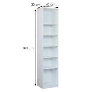 Obrazek Regał eko zabudowany wysoki 180 sosna bejca biała