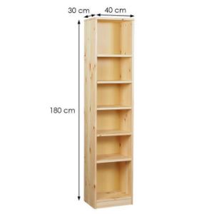 Obrazek Regał eko zabudowany wysoki 180 sosna lakier