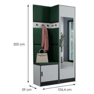 Obrazek Garderoba Roj 11 biała + Kronos 19 zielona
